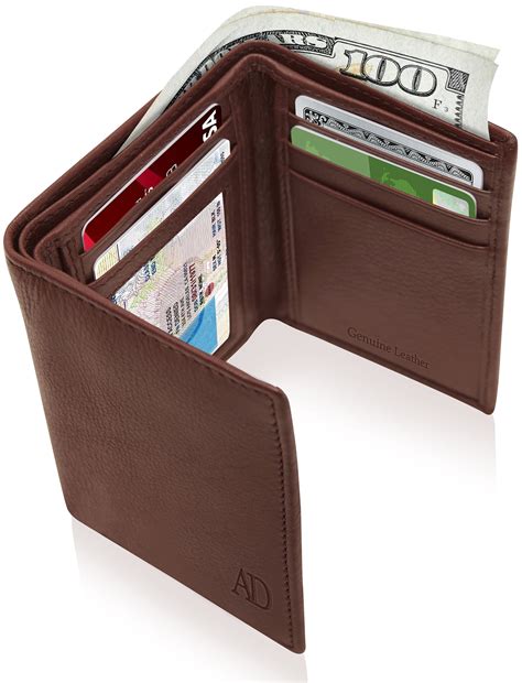 rfid protected leather wallet|men's genuine leather wallet rfid.